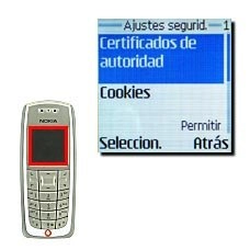 Vaya a Certificados de autoridad y pulse Seleccion..La pantalla muestra ahora una lista de los certificados guardados.