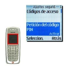 Vaya a Petición del código PIN y pulse Seleccion..