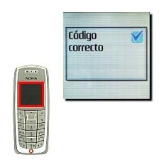 La pantalla muestra brevemente Código correcto, despues de lo cual estará listo para ser utilizado.