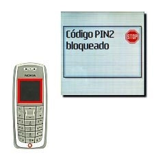En la pantalla aparece: Código PIN2 bloqueado.