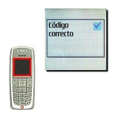 La pantalla muestra brevemente Código correcto. Se elimina el bloqueo del código PIN2.