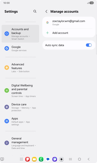 Press Add account. Press Add account.