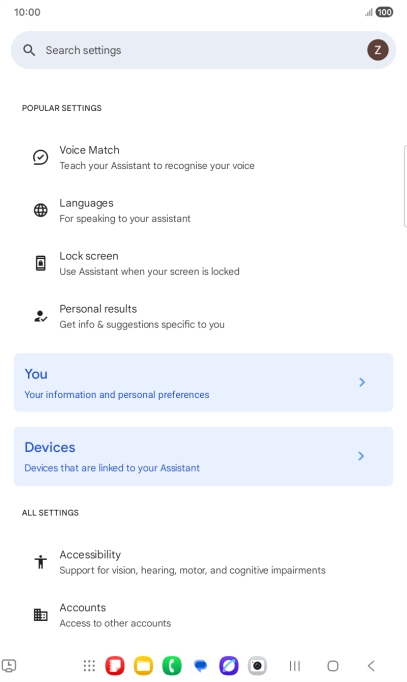 Press Voice Match and follow the instructions on the screen to turn automatic activation of Google Assistant on or off.