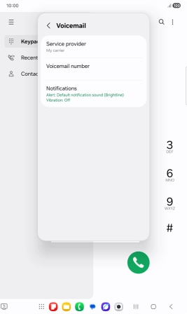Press Voicemail number. Press Voicemail number.