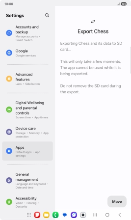 Press Move. Press Move.