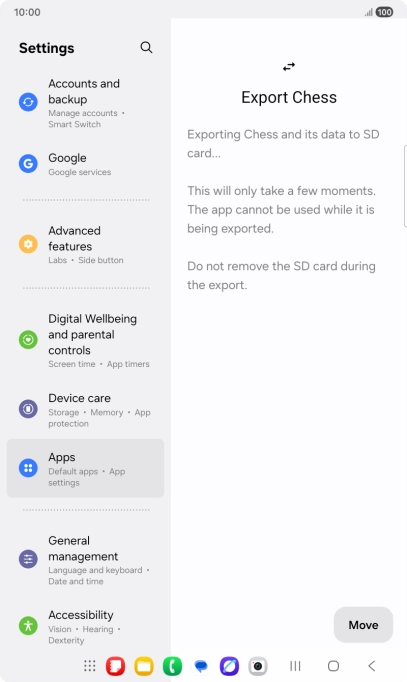 Press Move. Press Move.