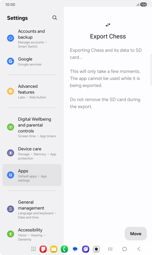 Press Move. Press Move.