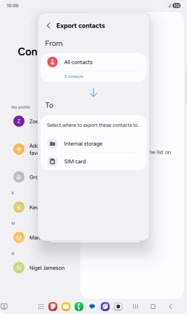 Press the name of the SIM.