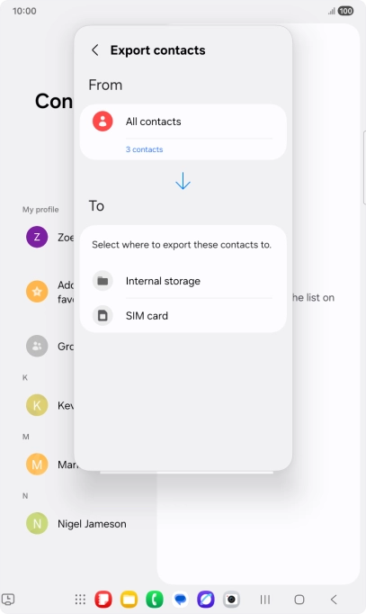 Press the name of the SIM.
