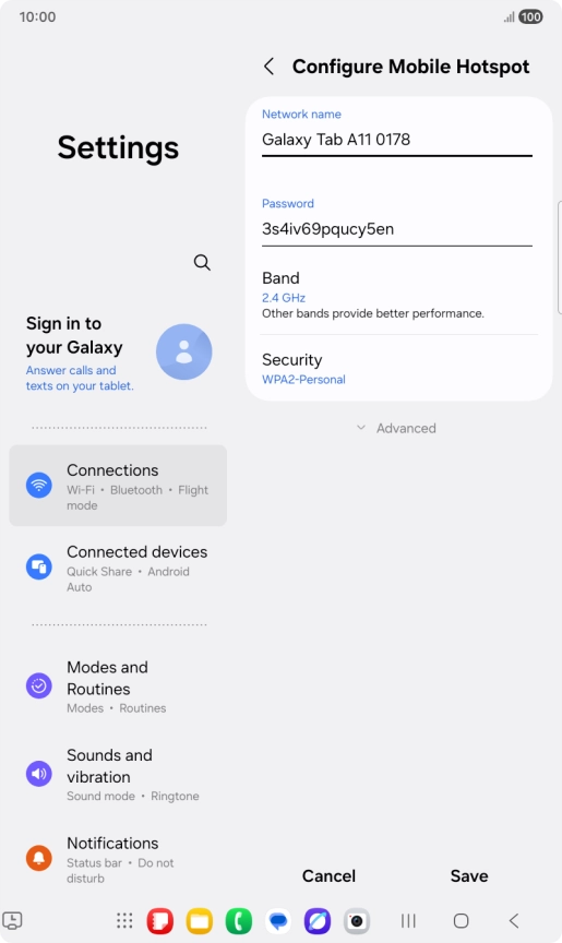 Press the field below 