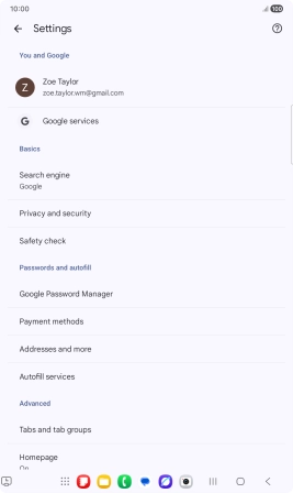 Press Privacy and security. Press Privacy and security.
