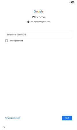 Press Enter your password and key in the password for your Google account. Press Enter your password and key in the password for your Google account.