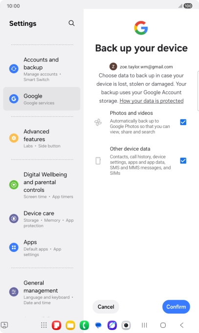 Press Confirm. Press Confirm.