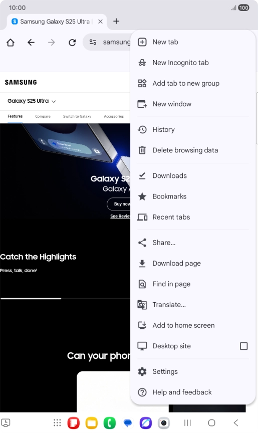 Press Settings. Press Settings.