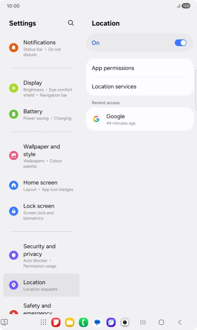 Press App permissions. Press App permissions.