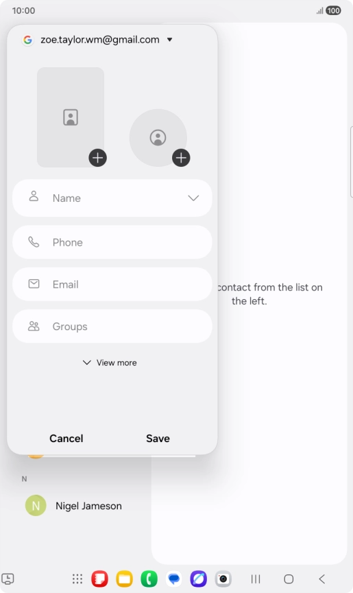 Press Name and key in the required name.