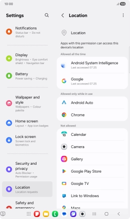 Press the required app. Press the required app.