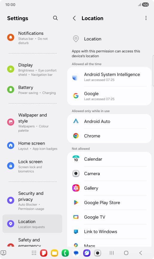 Press the required app. Press the required app.