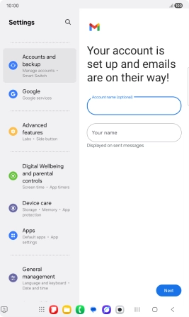 Press Your name and key in the required sender name. Press Your name and key in the required sender name.
