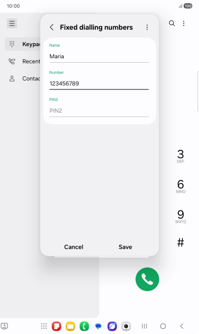 Press PIN2 and key in your PIN2. The default PIN2 is 1111.