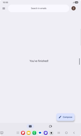 Slide your finger right on the screen.