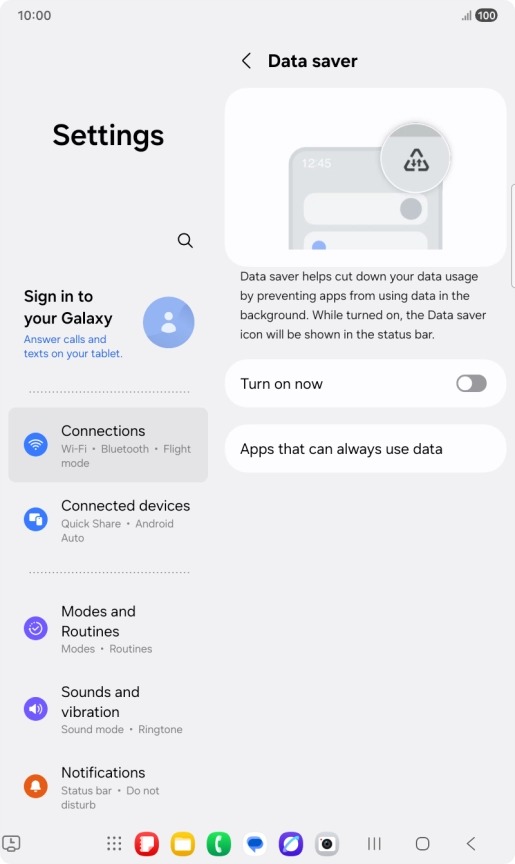 Press the indicator next to 