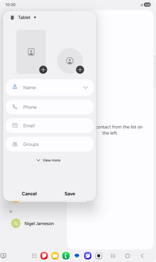 Press the address book drop down list.