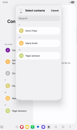 Press the field above 