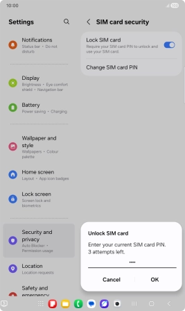 Key in your PIN and press OK.