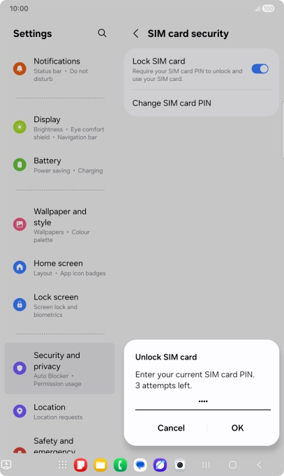 Key in your PIN and press OK.