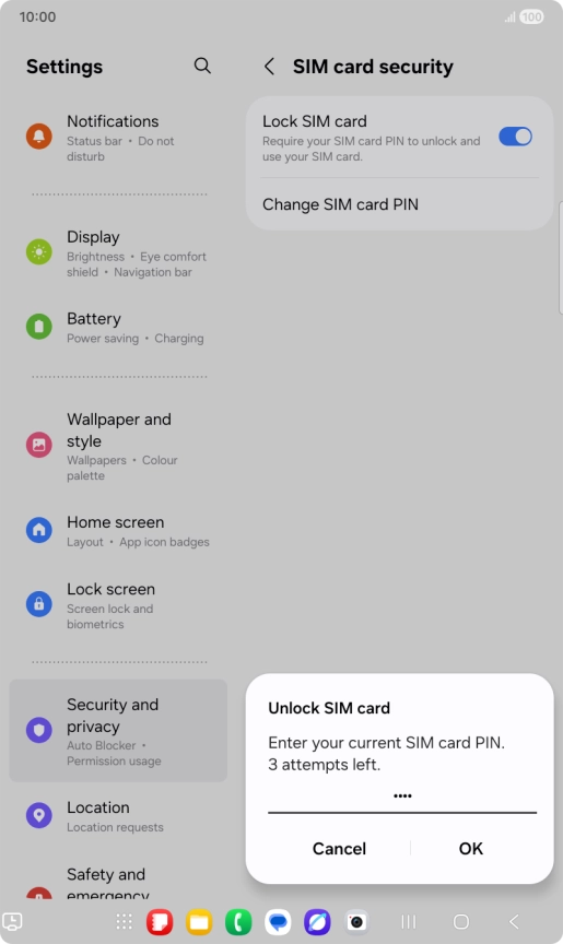Key in your PIN and press OK.