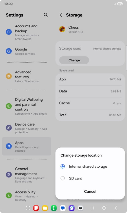 Press the name of the memory card. Press the name of the memory card.