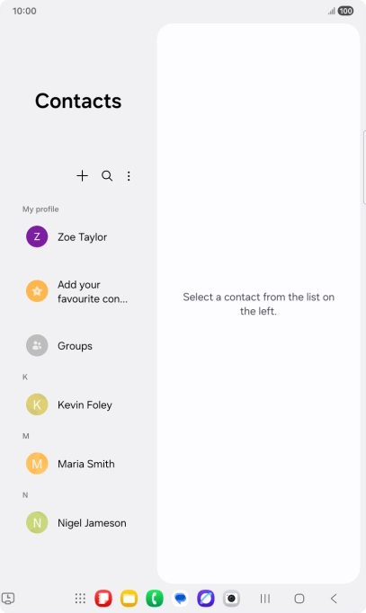 Press the menu icon.