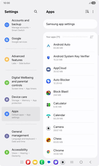 Press the required app. Press the required app.
