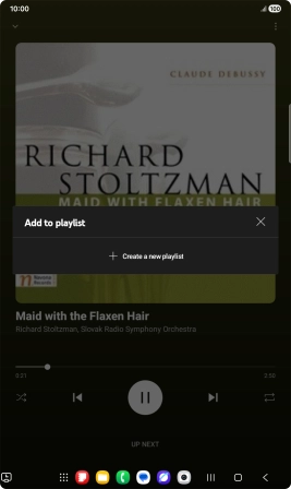 Press Create a new playlist. Press Create a new playlist.