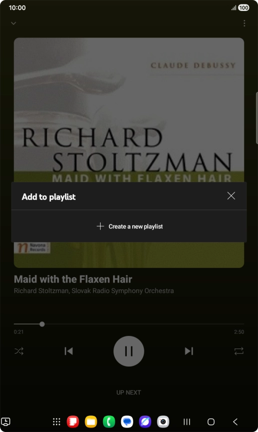Press Create a new playlist. Press Create a new playlist.