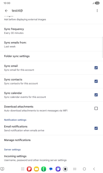Press the field next to 