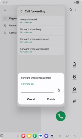 Key in +447836121121 and press Enable.