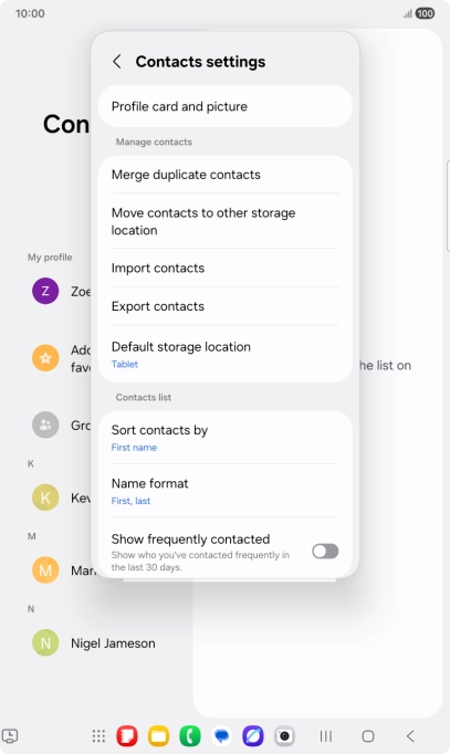 Press Import contacts.