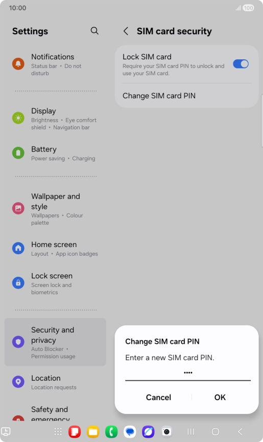 Key in a new four-digit PIN and press OK. Key in a new four-digit PIN and press OK.