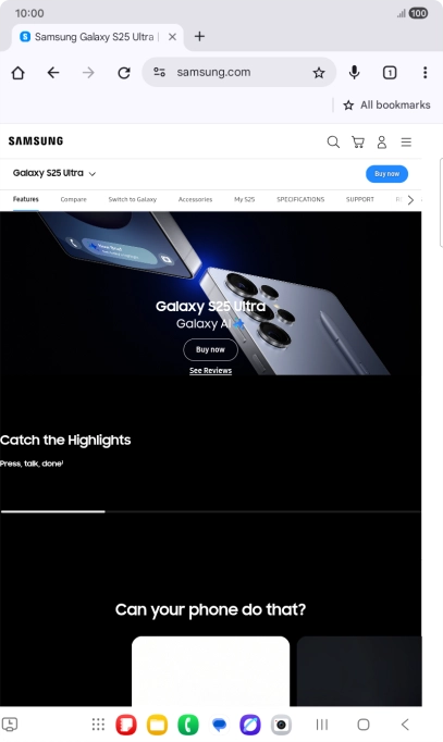 Press the menu icon. Press the menu icon.
