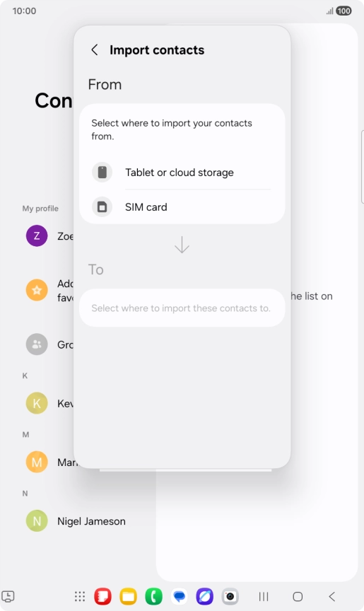 Press the name of the SIM.
