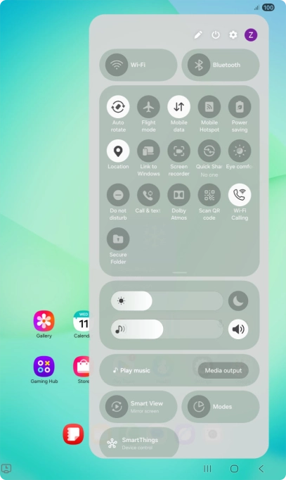 Press the Wi-Fi calling icon to turn the function on or off.