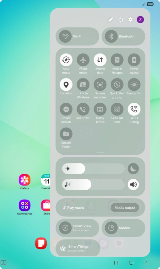 Press the Wi-Fi calling icon to turn the function on or off.