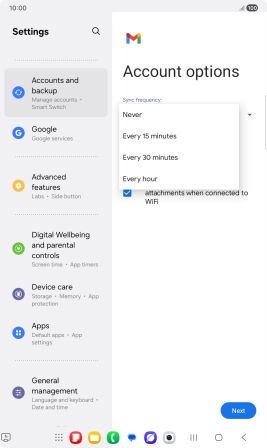 Press the required setting. Press the required setting.