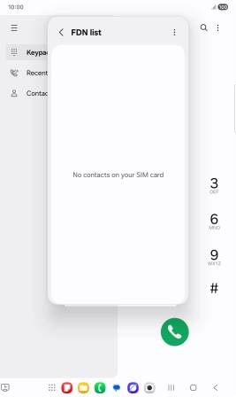 Press the menu icon.
