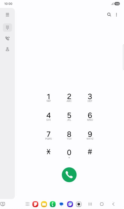 Press the menu icon.