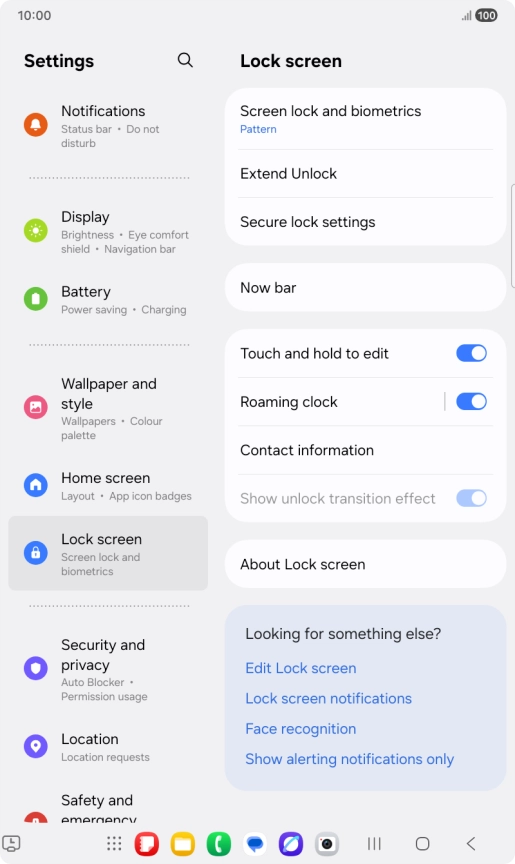 Press Screen lock and biometrics and key in the current lock code. Press Screen lock and biometrics and key in the current lock code.