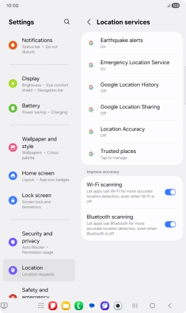 Press Location Accuracy. Press Location Accuracy.