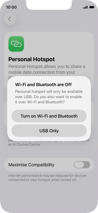 If Wi-Fi is turned off, press Turn on Wi-Fi and Bluetooth.